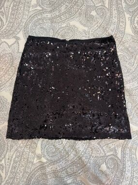 Banana Republic Black Sequin Mini Skirt